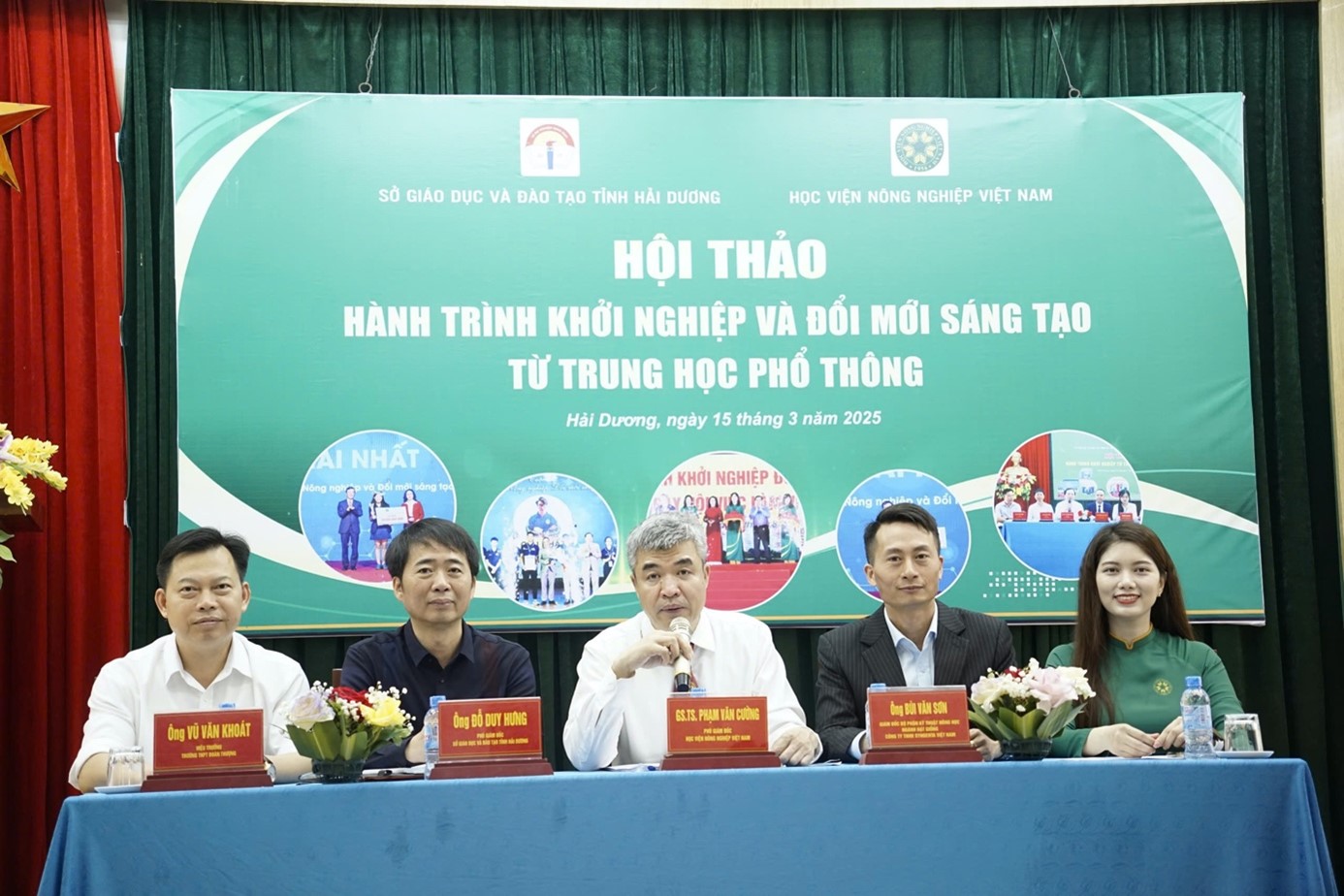 Sở Giáo dục và Đào tạo tỉnh Hải Dương phối hợp  với Học viện Nông nghiệp Việt Nam tổ chức Hội thảo “Hành trình khởi nghiệp và Đổi mới sáng tạo từ trung học phổ thông” năm 2025